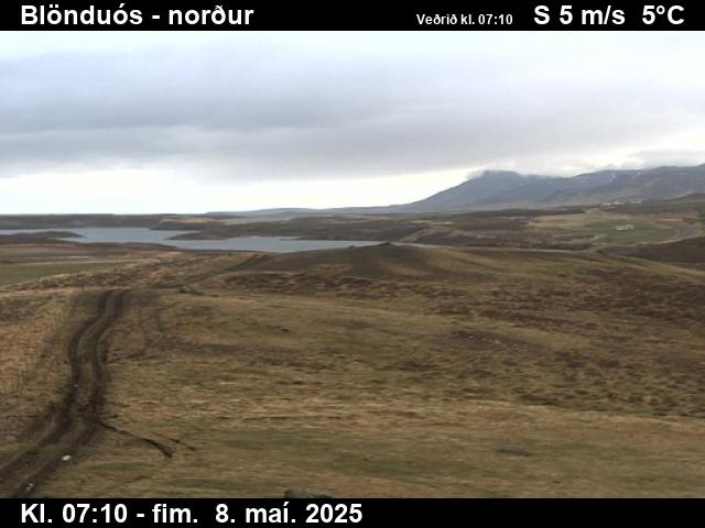 Click for full screen live camera. Blönduós til norðurs