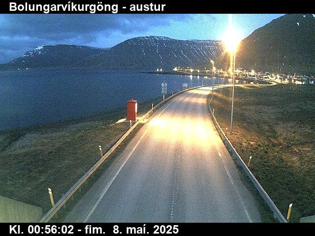 Click for full screen live camera. Bolungarvíkurgöng séð að Hnífsdal