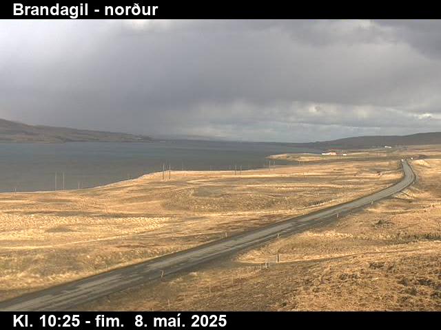 Click for full screen live camera. Brandagil til norðurs