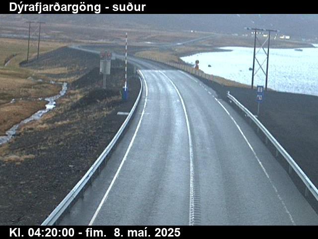 Click for full screen live camera. Dýrafjarðargöng séð inn Arnarfjörð