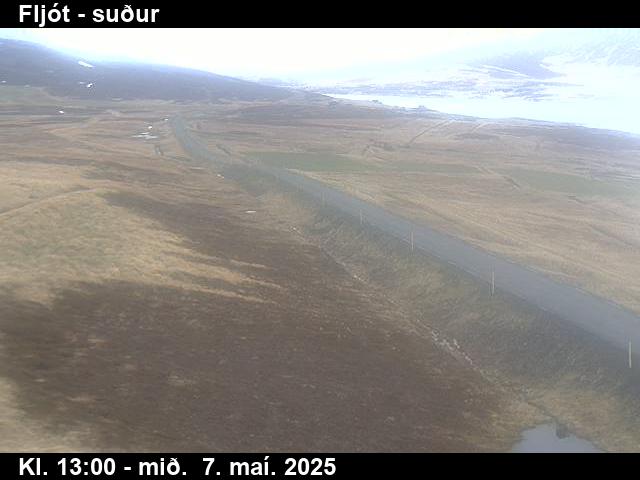 Click for full screen live camera. Fljót til suðurs