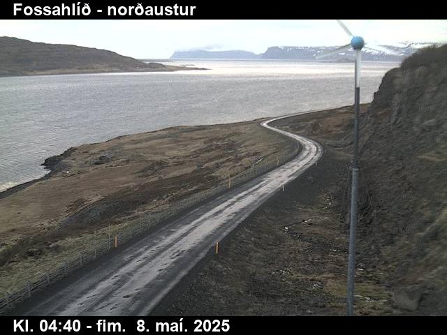 Click for full screen live camera. Fossahlíð séð í norðaustur
