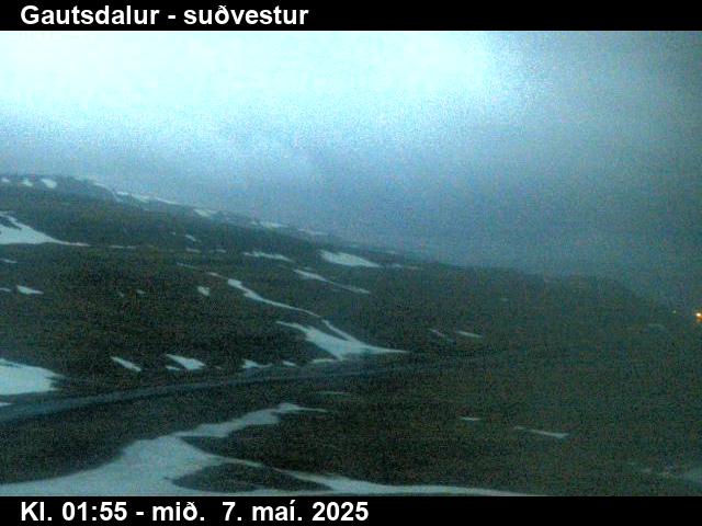 Click for full screen live camera. Gautsdalur til suðvesturs