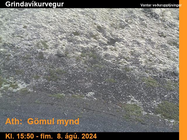 Click for full screen live camera. Grindavíkurvegur séð niður á veg