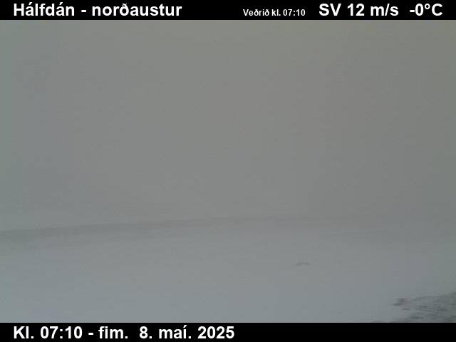 Click for full screen live camera. Hálfdán séð í norðaustur