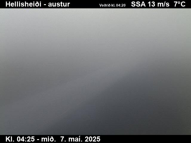 Click for full screen live camera. Hellisheiði séð til austurs