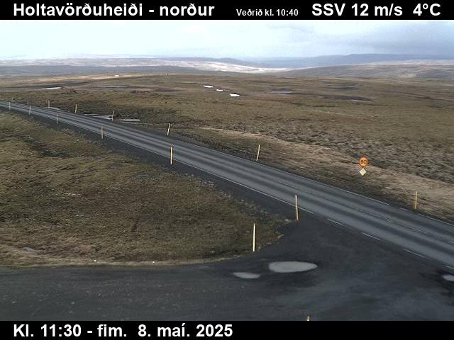 Click for full screen live camera. Holtavörðuheiði séð til norðurs