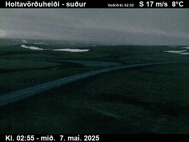 Click for full screen live camera. Holtavörðuheiði séð til suðurs