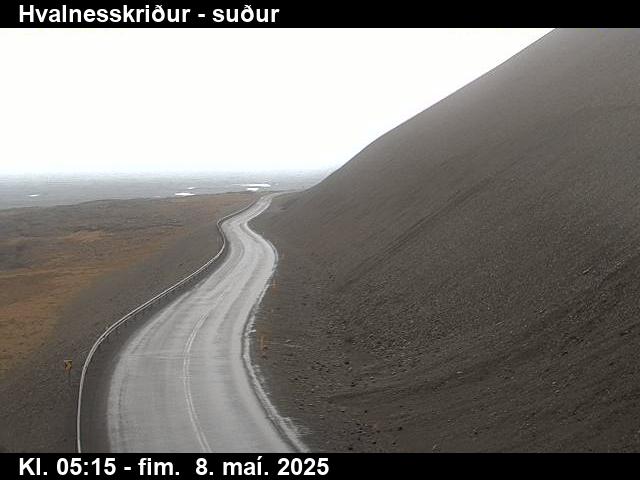 Click for full screen live camera. Hvalnesskriður til suðurs