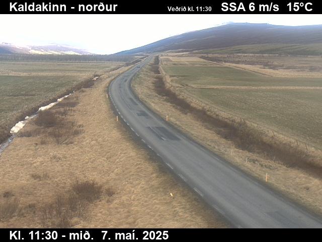 Click for full screen live camera. Kaldakinn til norðurs