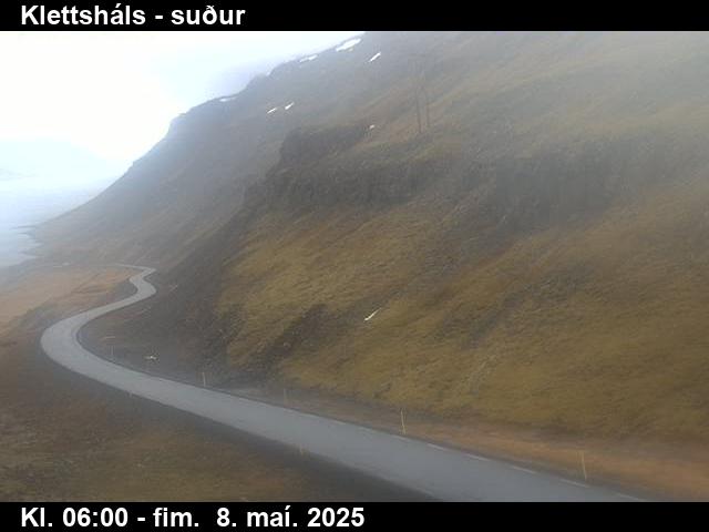 Click for full screen live camera. Klettsháls í suður
