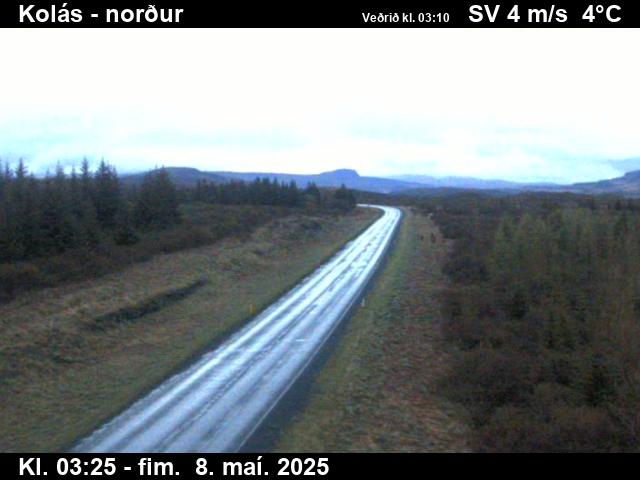 Click for full screen live camera. Kolás til norðurs