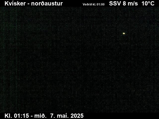 Click for full screen live camera. Kvísker séð til norðausturs