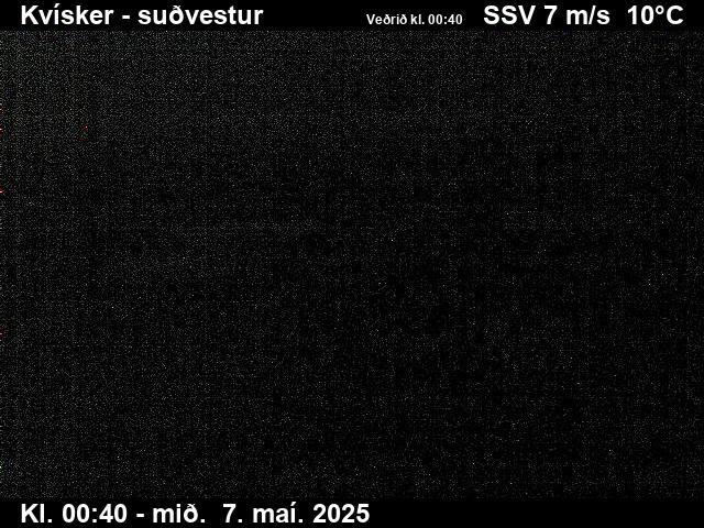 Click for full screen live camera. Kvísker séð til suðvesturs