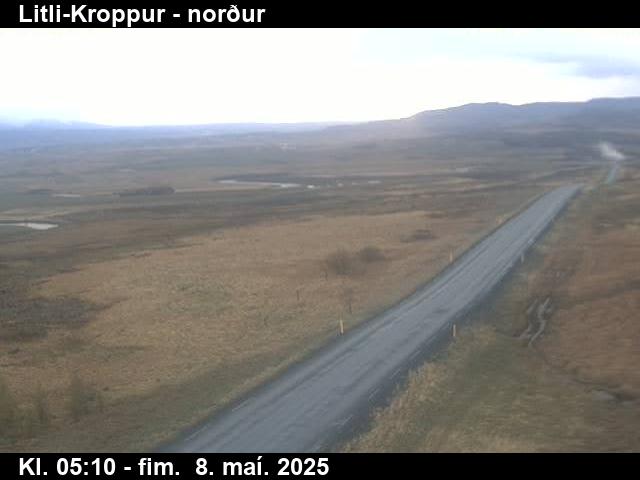 Click for full screen live camera. Litli-Kroppur til norðurs