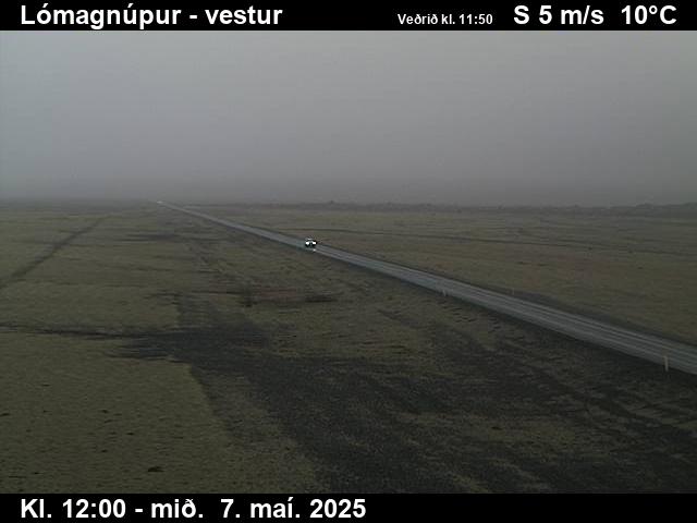 Click for full screen live camera. Lómagnúpur séð til vesturs