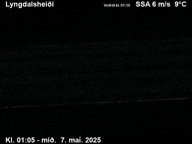 Click for full screen live camera. Lyngdalsheiði niður á veg