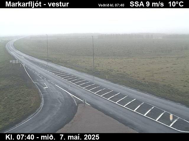 Click for full screen live camera. Markarfljót til vesturs