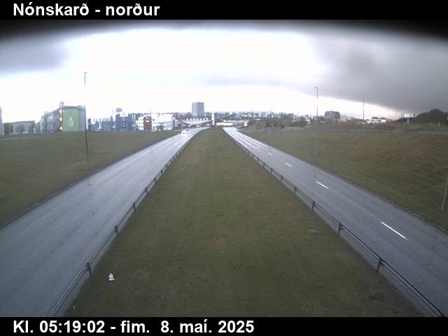 Click for full screen live camera. Nónskarð séð að Smáralind