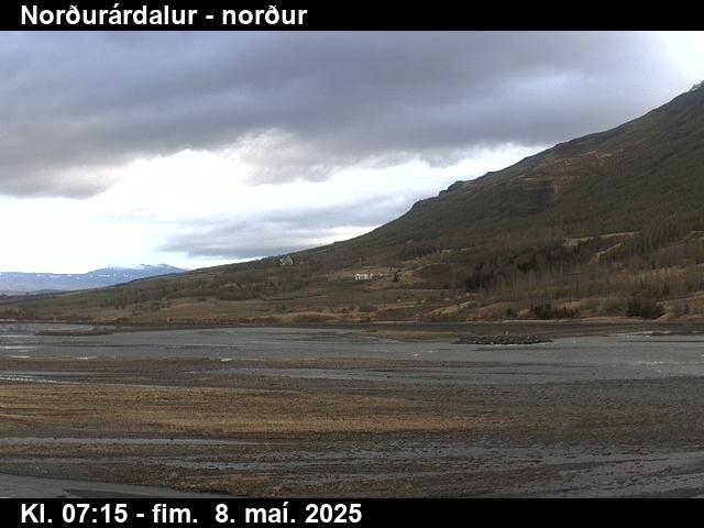 Click for full screen live camera. Norðurárdalur til norðurs