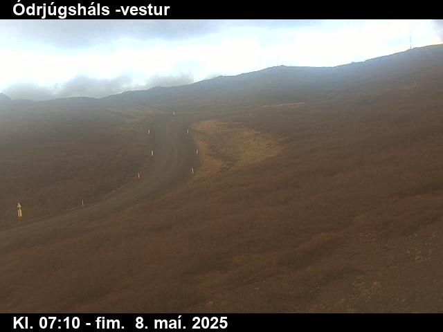 Click for full screen live camera. Ódrjúgsháls vestur