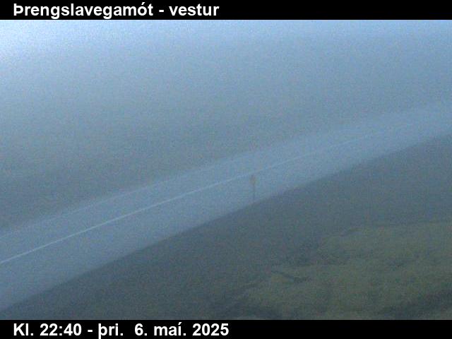 Click for full screen live camera. Þrengslavegamót til Reykjavíkur