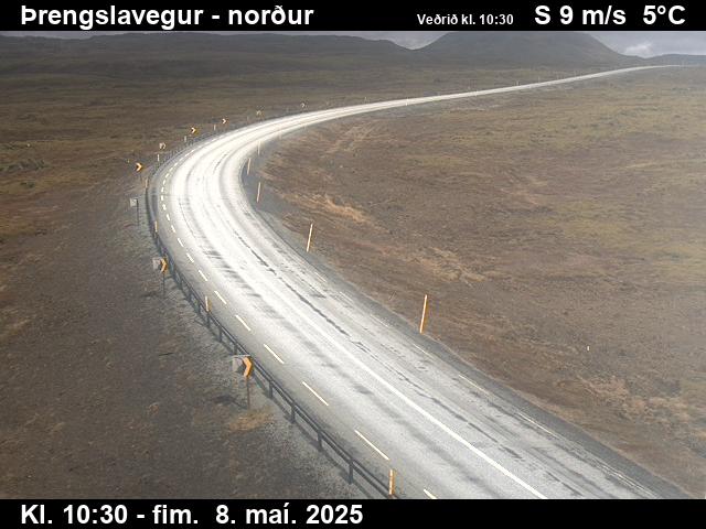 Click for full screen live camera. Þrengslavegur séð í norður