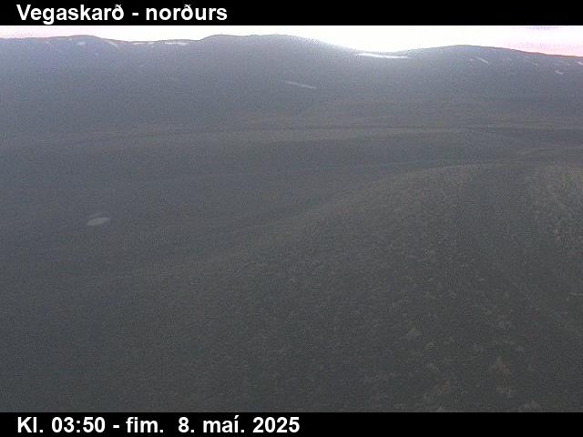 Click for full screen live camera. Vegaskarð til norðurs