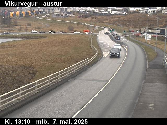 Click for full screen live camera. Víkurvegur austur
