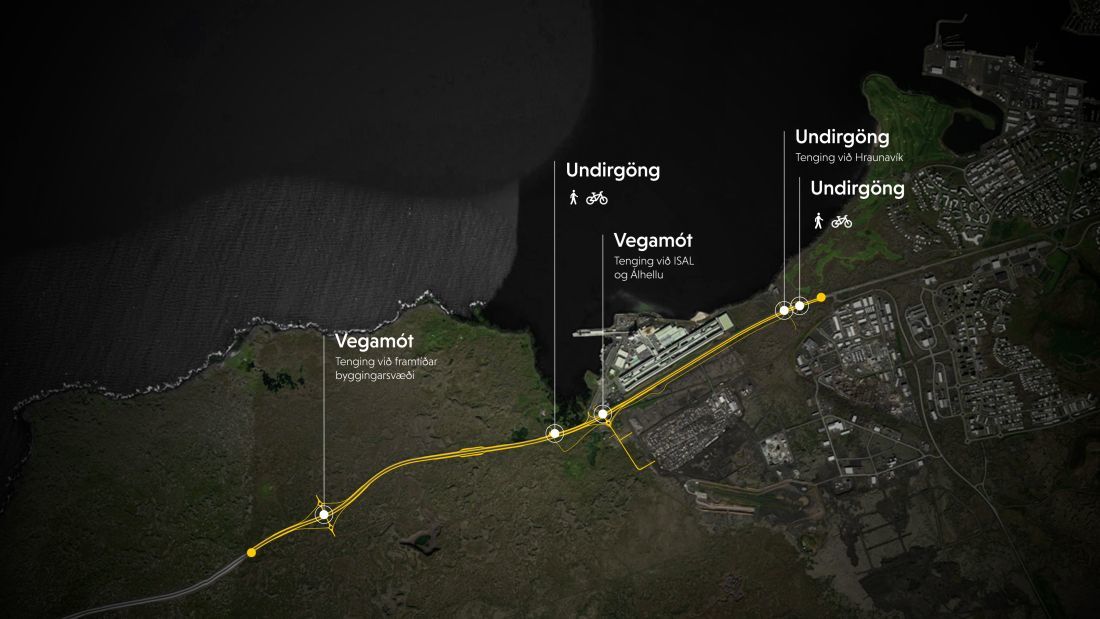 Kort sem sýnir nokkra verkþætti.