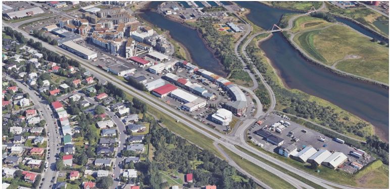 Svæðið eins og það lítur út í dag. 