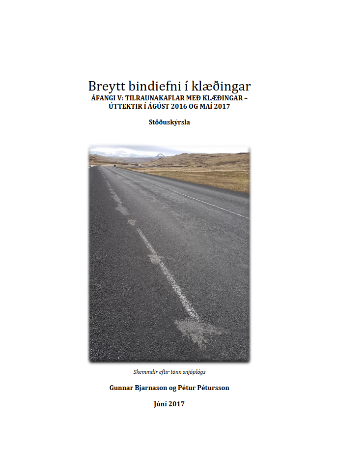 breytt bindiefni í klæðningar