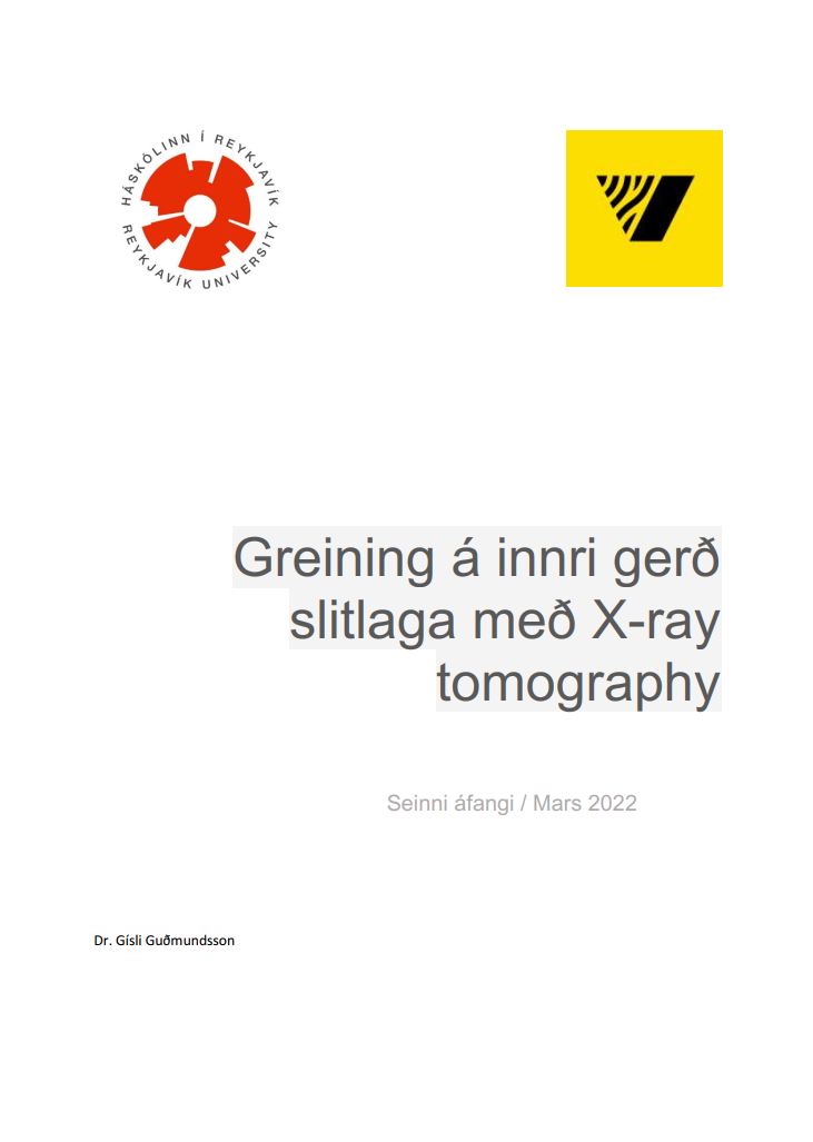 Greining á innri gerð slitlaga með X-ray tomography