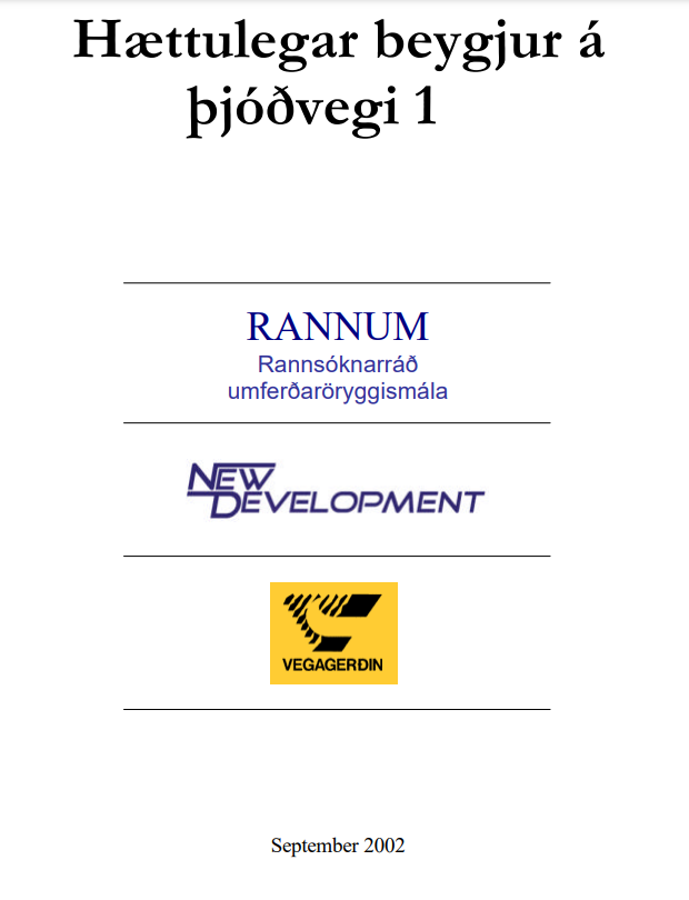 Hættulegar beygjur á þjóðvegi 1