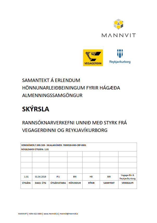 samantekt á erlendum hönnunarleiðbeiningum