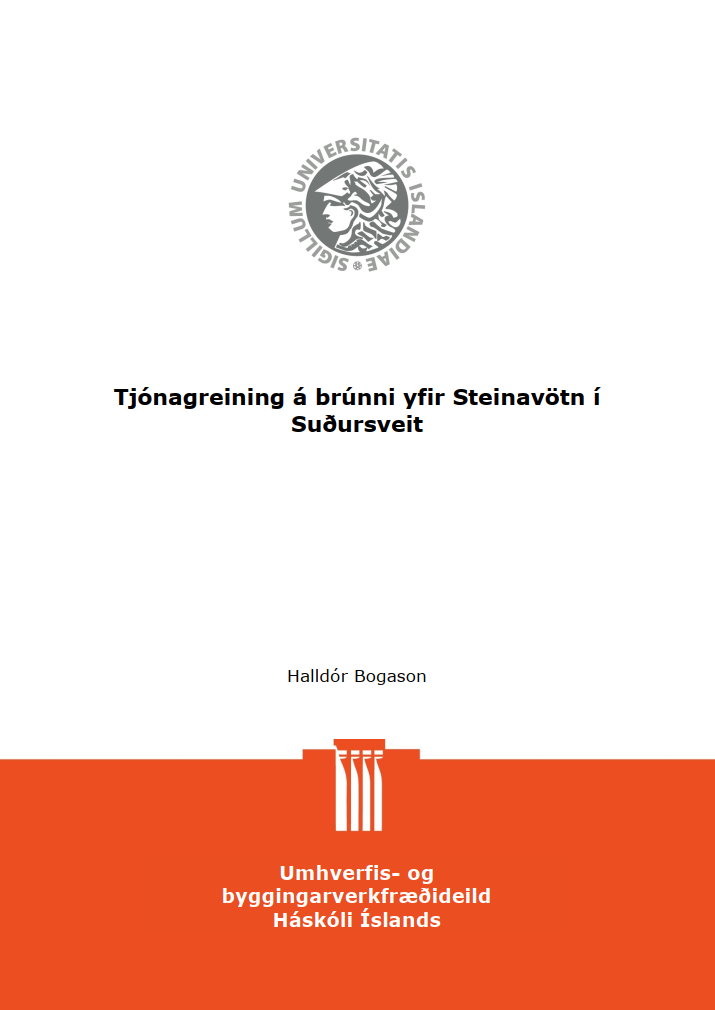 Tjónagreining á brúnni yfir Steinavötn í Suðursveit