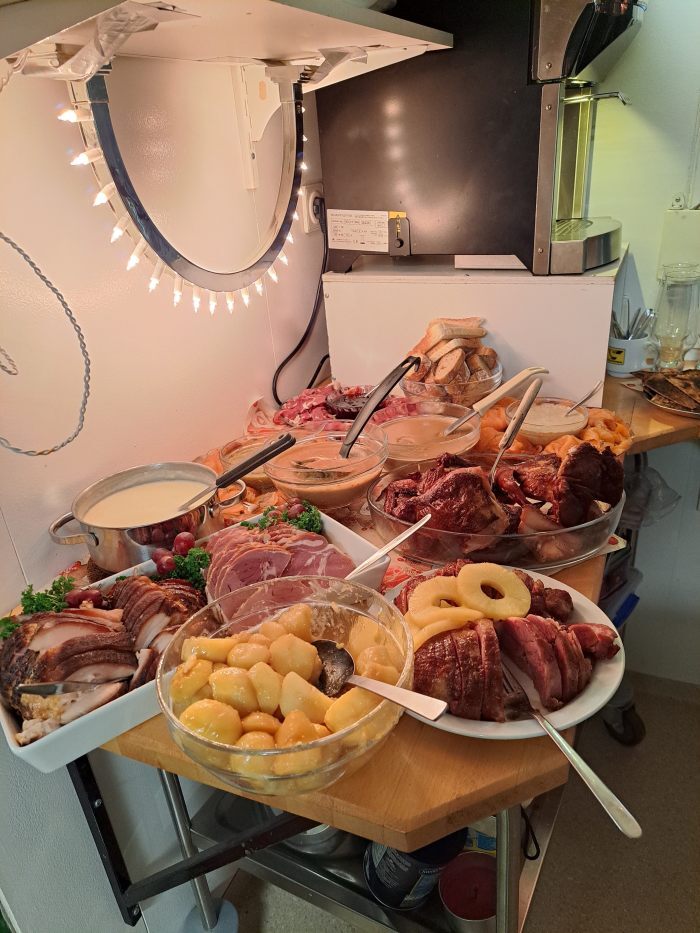 Dýrindis jólahlaðborð sem Hrefna kokkaði upp síðustu jól.
