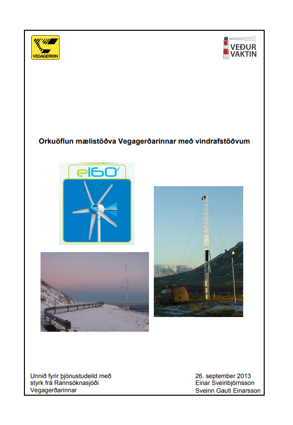 Orkuöflun mælistöðva Vegagerðarinnar með vindrafstöðvum