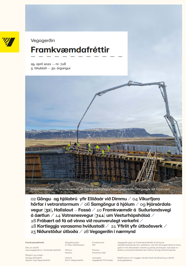 forsíða framkvæmdafrétta í apríl 2022