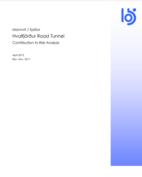 Forsíða skýrslunnar -hvalfjörður road tunnel 20213