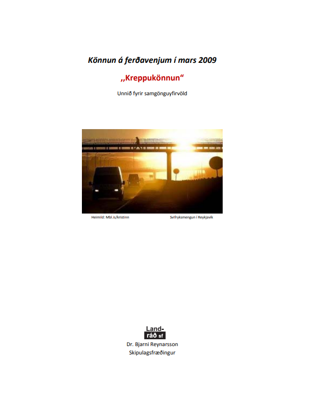 Könnun á ferðavenjum í mars 2009