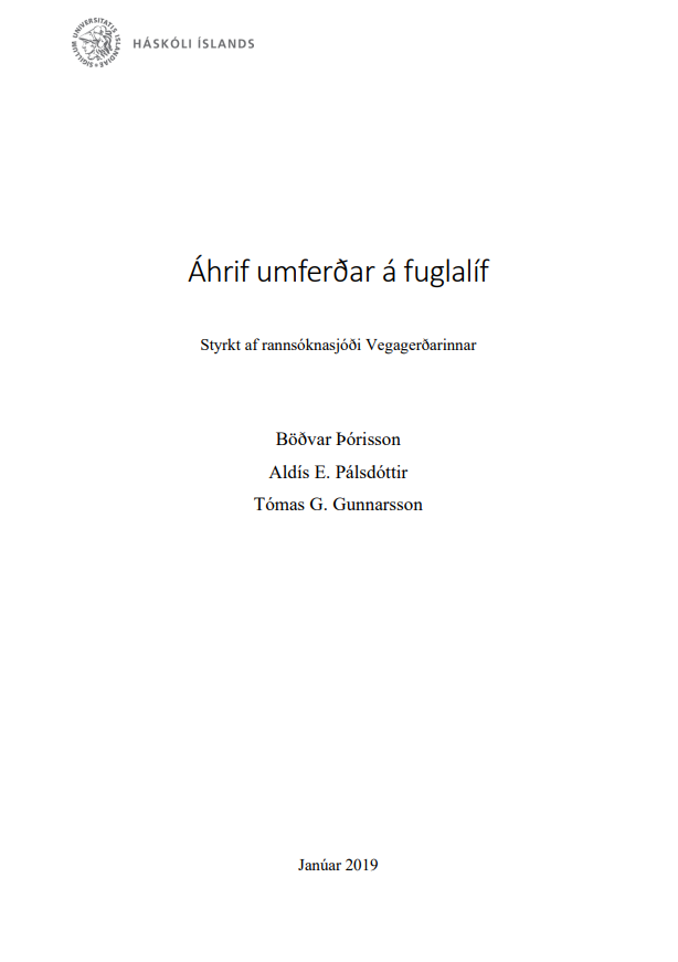 Áhrif umferðar á fuglalíf
