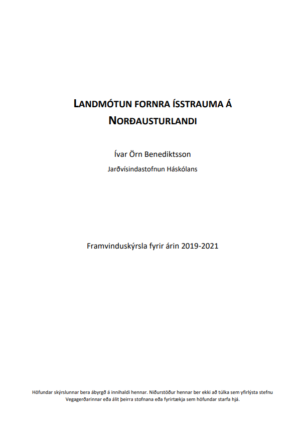 Landmótun fornra ísstrauma á Norðausturlandi - Framvinduskýrsla 2019-2021