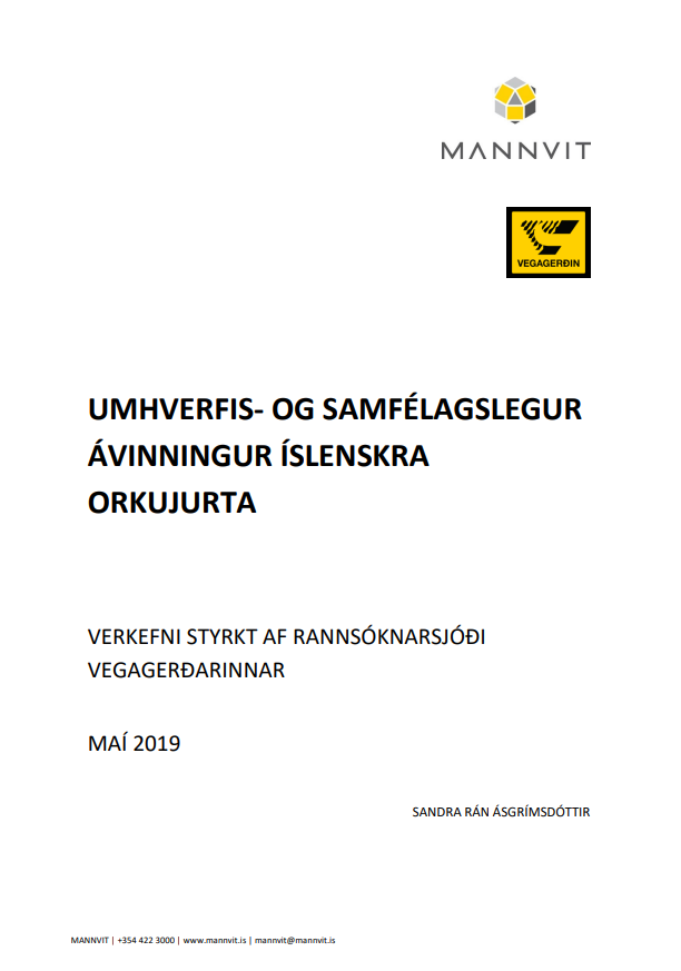 Umhverfis- og samfélagslegur ávinningur íslenskra orkujurta