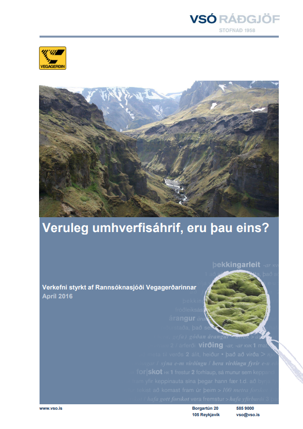 Veruleg umhverfisáhrif, eru þau eins