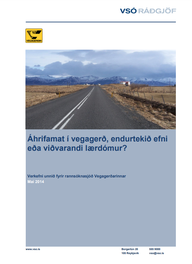 Áhrifamat í vegagerð endurtekið efni eða viðvarandi lærdómur