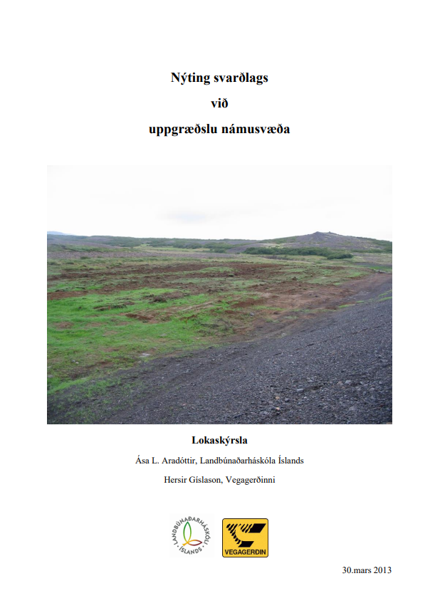 Nýting svarðlags við uppgræðslu námusvæða