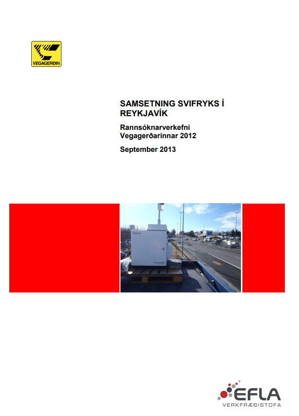 Samsetning svifryks í Reykjavík 2013