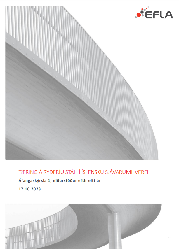 Tæring á ryðfríu stáli í íslensku sjávarumhverfi