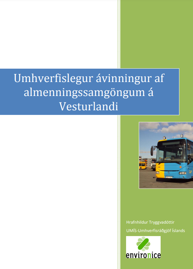 Umhverfislegur ávinningur af almenningssamgöngum á Vesturlandi